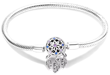 Elegant Silver Charm Bracelet