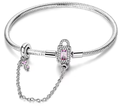 Elegant Silver Charm Bracelet