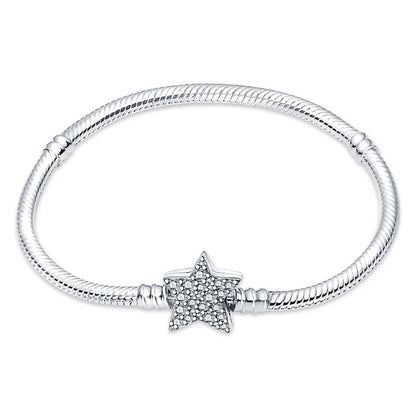 Elegant Silver Charm Bracelet