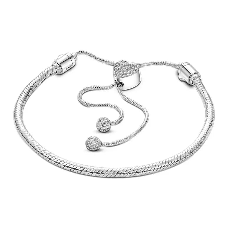 Elegant Silver Charm Bracelet