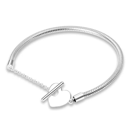 Elegant Silver Charm Bracelet