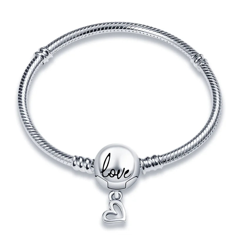 Elegant Silver Charm Bracelet