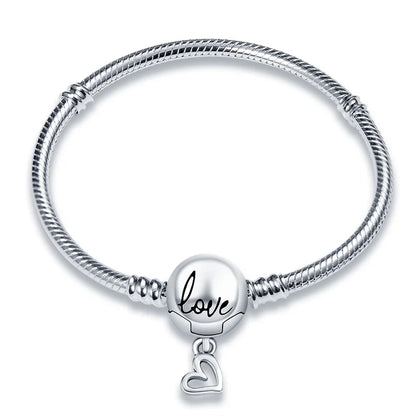 Elegant Silver Charm Bracelet