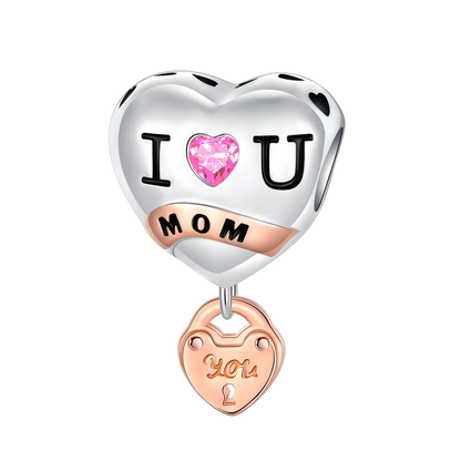 Sterling Silver Charms featuring a Heart-Shaped Love Pendant and Hollow Flower Beads